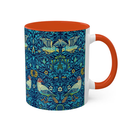 Bird by William Morris Colorful Mugs, 11oz