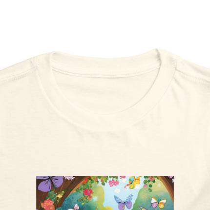 Baby Unicorns and Fluttering Butterflies Toddler Short Sleeve Tee