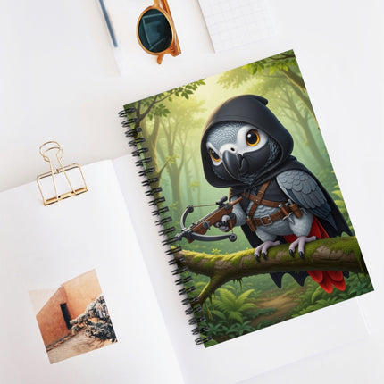 The African Grey Sentinel Spiral Notebook – Ruled Line