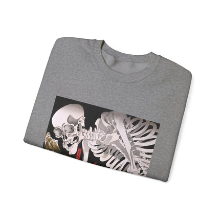 Mitsukuni Defying the Skeleton Spectre by Utagawa Kuniyoshi Heavy Blend™ Crewneck Sweatshirt
