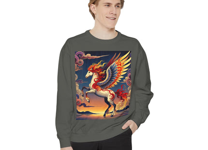 Flame-Winged Horse at Sunset Sweatshirt