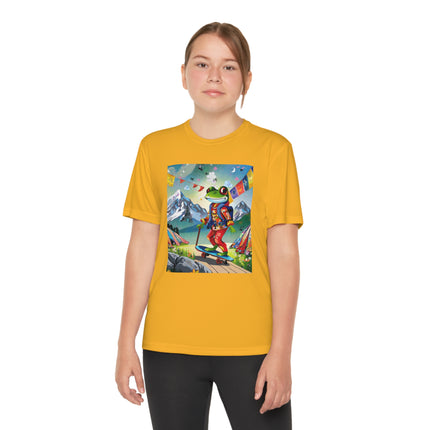 Skateboarding Frog Youth Competitor Tee – Whimsical Adventure & Playful Energy