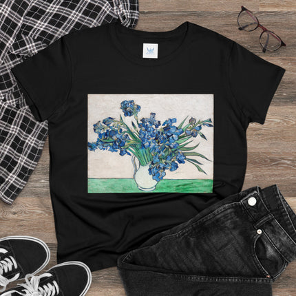 Irises by Van Gogh Women's Midweight Cotton Tee