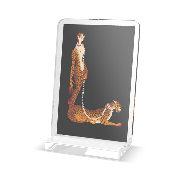 Leopard Queen Acrylic Plaque – Wild Glamour & Art Deco Elegance