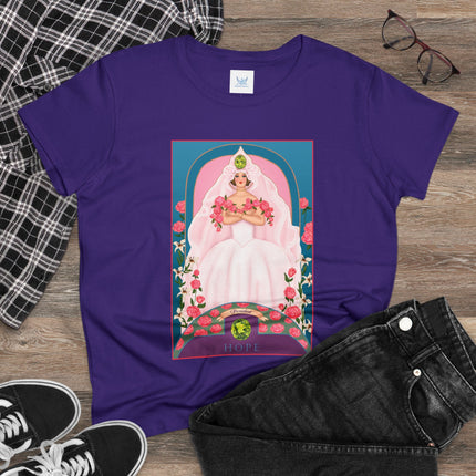 August & Peridot (from the Gem Series) by Sofia Chiostri Women's Midweight Cotton Tee