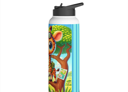Giraffe Lookout Stainless Steel Water Bottle, Standard Lid