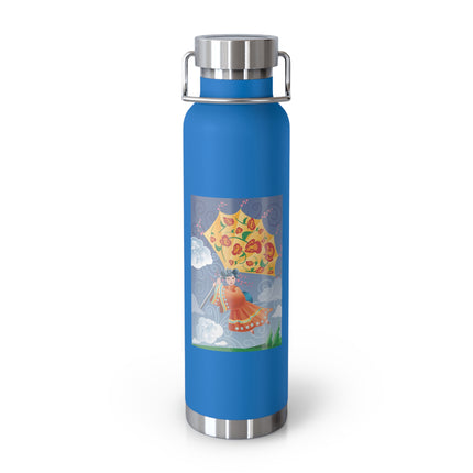 Flight of Blossoms Copper Vacuum Insulated Bottle, 22oz