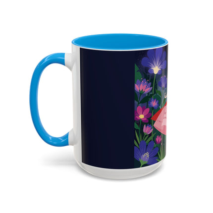 Moonlight Waltz Among The Blossoms Colorful Mugs – Art Deco Floral Enchantment