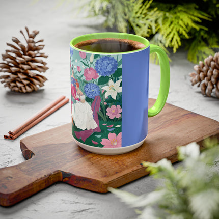 The Ladies Of The Blossoming Vanity Colorful Mugs – Art Deco Floral Elegance