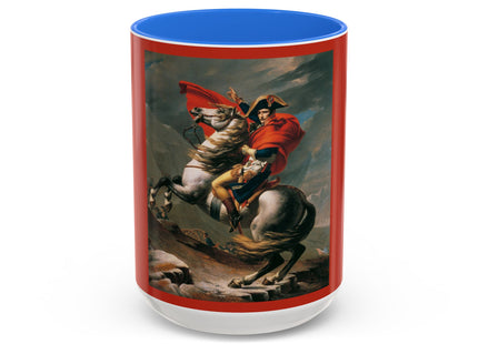 Napoleon Crossing the Alps by Jacques-Louis David Colorful Mugs (11oz, 15oz)