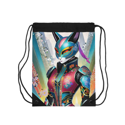 Cyberpunk Chic Drawstring Bag