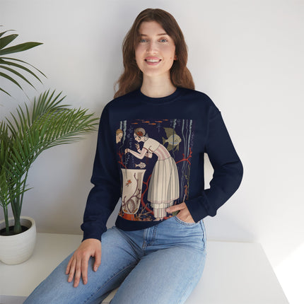 L'Etourdissant Petit Poisson (The Dazzling Little Fish) by George Barbier Heavy Blend™ Crewneck Sweatshirt