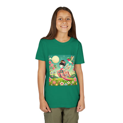 Geisha Fairy and the Hummingbird Blossom Youth Short Sleeve Tee