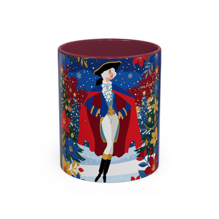 🎭❄️ The Christmas Masquerade Lady Colorful Mug – Art Deco Holiday Fantasy