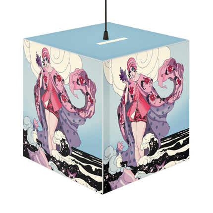 Goddess of the Swirling Sea Light Cube Lamp