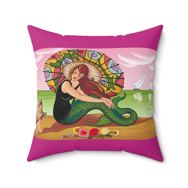 Siren Serenade by Carlo Chiostri Spun Polyester Square Pillow