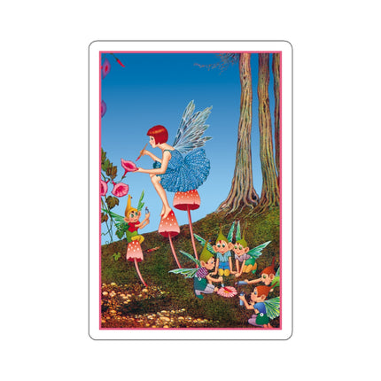 Periwinkle Painting the Petals Ida Outhwaite Kiss-Cut Stickers (4 Sizes)