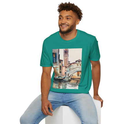 A Bridge and Campanile, Venice by John Singer Sargent Softstyle T-Shirt