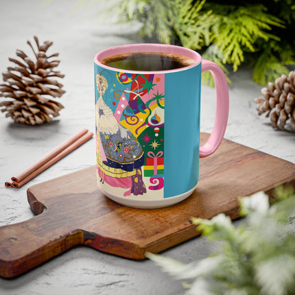 🎀✨ The Christmas Court Of Joy Colorful Mug – Art Deco Holiday Fantasy