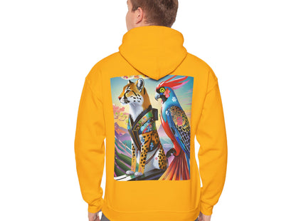 Cheetah and Parrot Cybernetic Duet – Heavy Blend™ Hooded Sweatshirt