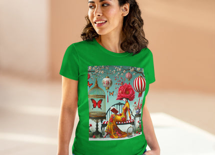 Reading In A Painted Garden Cotton Tee
