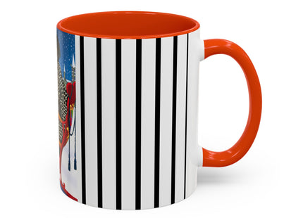 Elegant Winter Woman in Sleigh Colorful Mugs (11oz, 15oz)