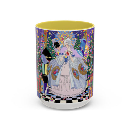 🎄✨ The Lady Of The Christmas Ornament Colorful Mug – Art Deco Holiday Fantasy