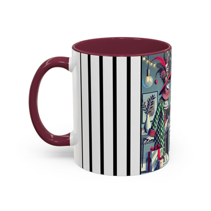 Whimsical Christmas Tea Party Colorful Mugs (11oz, 15oz)