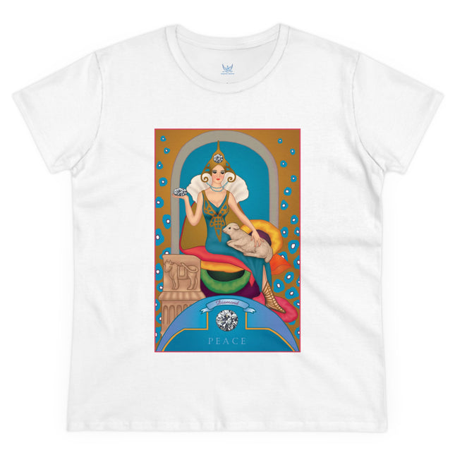 April & Diamond (from the Gem Series) by Sofia Chiostri Women's Midweight Cotton Tee