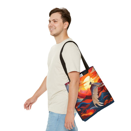 Falcon's Sunset Masterpiece Tote Bag (AOP)