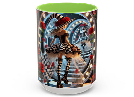 Halloween Witch Through the Mirror Colorful Mugs (11oz, 15oz)