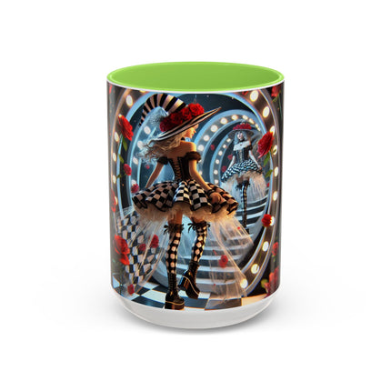 Halloween Witch Through the Mirror Colorful Mugs (11oz, 15oz)