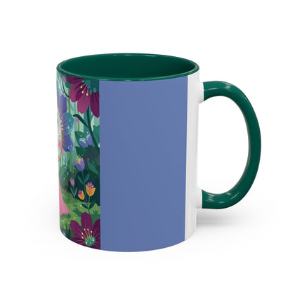 The Lady Of The Enchanted Mirror Colorful Mugs – Art Deco Botanical Elegance