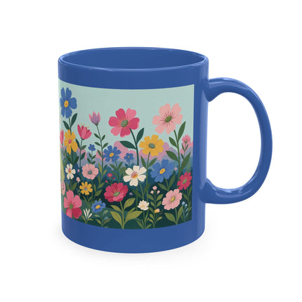 🌼🪭 The Lady Of The Grand Flower Garden Ceramic Mug – Art Deco Garden Whimsy