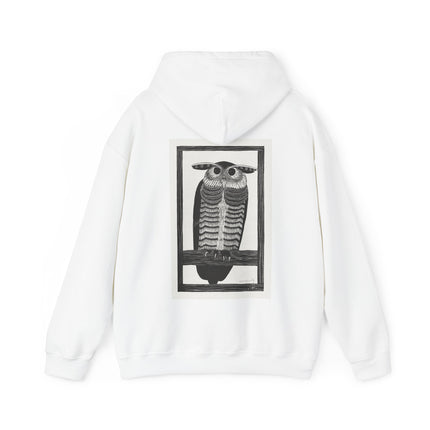 Horned Owl by Samuel Jessurun de Mesquita Heavy Blend™ Hooded Sweatshirt