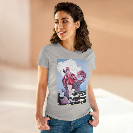 Goddess of the Swirling Sea Midweight Cotton Tee
