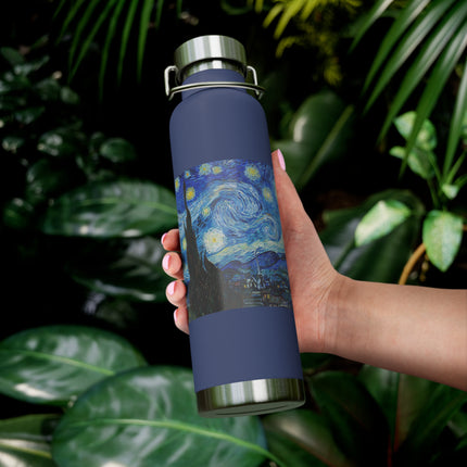 The Starry Night by Vincent Van Gogh Copper Vacuum Insulated Bottle, 22oz