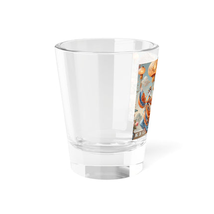 Golden Dragon & Lantern Lady Shot Glass – Imperial Dragon & Elegant Harmony