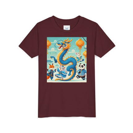 Blue & Gold Dragon Festival Parade Youth Short Sleeve Tee