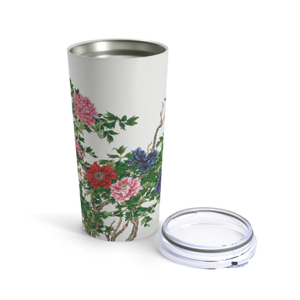 Peonies and Birds by Okamoto Shuki Tumbler 20oz