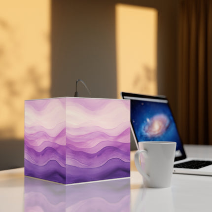 Autumn Serenade in Purple and Lavender Light Cube Lamp