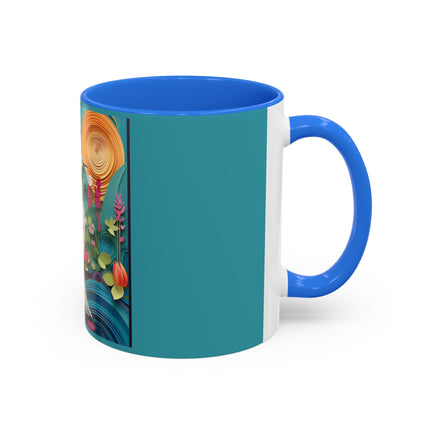 Elegant Egret Oasis Colorful Mugs (11oz, 15oz)