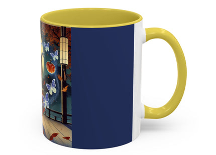 Court Magician with Ghost Butterflies Colorful Mugs (11oz, 15oz)