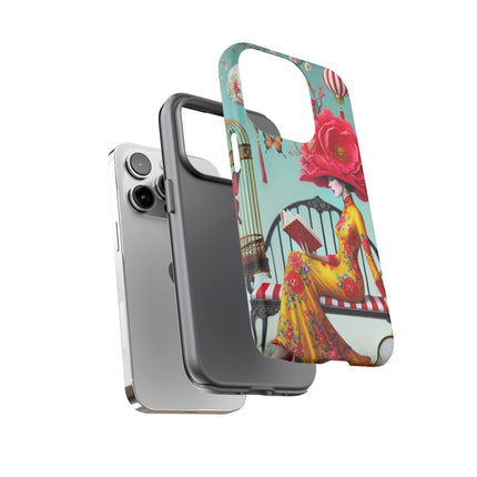 Reading In A Painted Garden Phone Cases