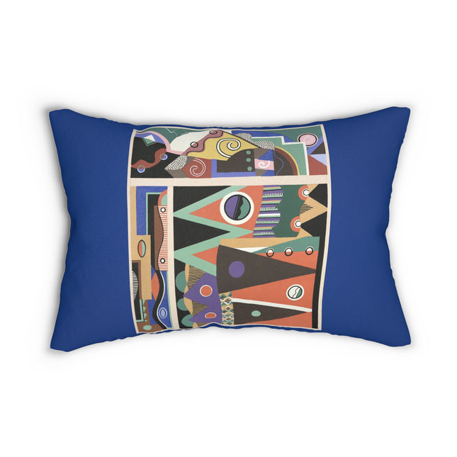 Collection decors et couleurs Pl.03 by Georges Valmiers Spun Polyester Lumbar Pillow