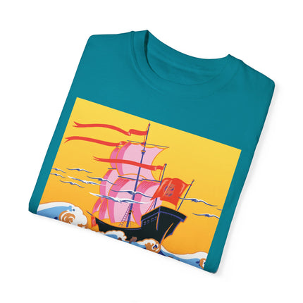 Golden Seas and Whimsical Dreams Unisex Garment-Dyed T-shirt