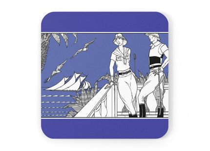 Coastal Elegance Cork Back Coaster