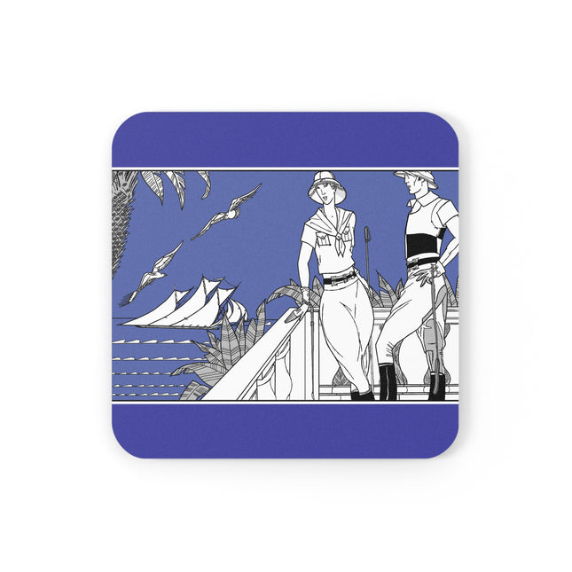 Coastal Elegance Cork Back Coaster