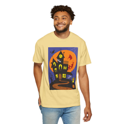 Halloween Night at the Haunted House Unisex Garment-Dyed T-shirt