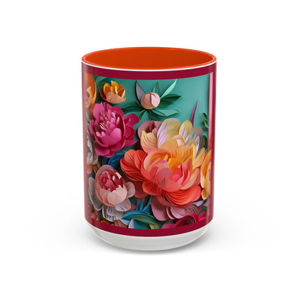 Peonies in Full Bloom Colorful Mugs (11oz, 15oz)